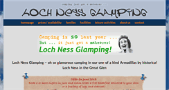 Desktop Screenshot of lochnessglamping.co.uk